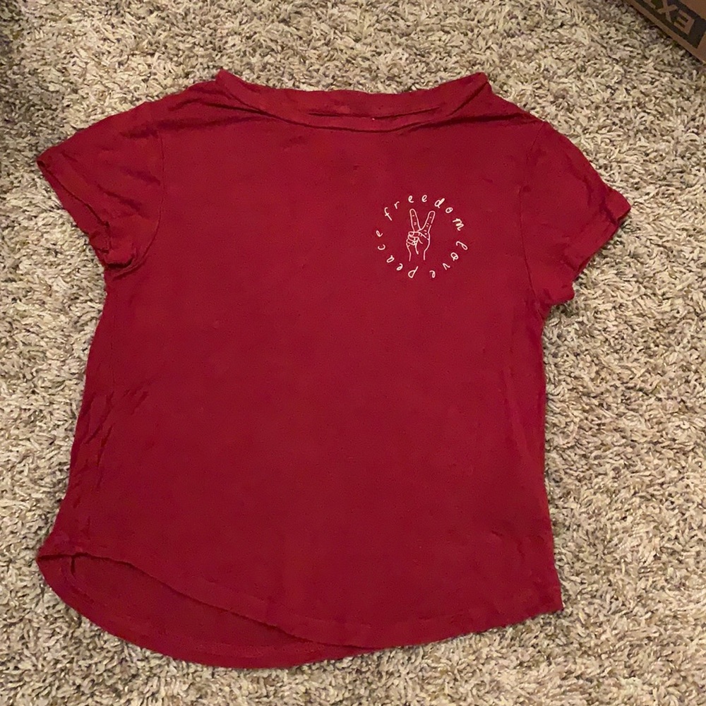 Freedom, love, peace Cropped tee